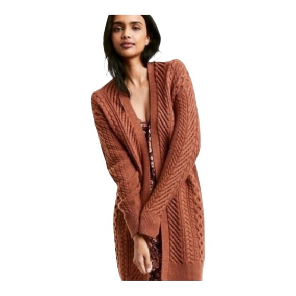 Nili Lotan x Target Heavyweight Cableknit Open Duster Cardigan Cozy Women's 1X - Picture 3 of 10
